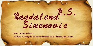 Magdalena Simenović vizit kartica